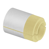 Скорлупа ППУ фольгированная 1220x40 мм для труб ГОСТ 30732-2020