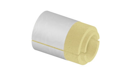 скорлупу ППУ фольгированная 325x30 мм для труб купить в Оренбурге