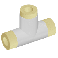 Тройник теплоизоляционный минераловатный оцинкованный 45x45 мм ГОСТ 30732-2020