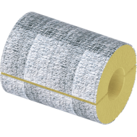 Цилиндр теплоизоляционный минераловатный вырезной фольгированный 102x100x1200 мм Г1 Ц 100 ГОСТ 23208-2022