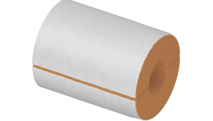 цилиндр теплоизоляционный базальтовый 108x60x1000 мм НГ Ц 100 купить в Оренбурге