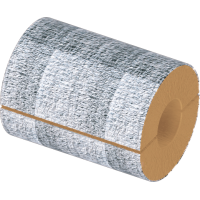 Цилиндр теплоизоляционный базальтовый навивной фольгированный 76x30x500 мм НГ Ц 100 ГОСТ 23208-2022